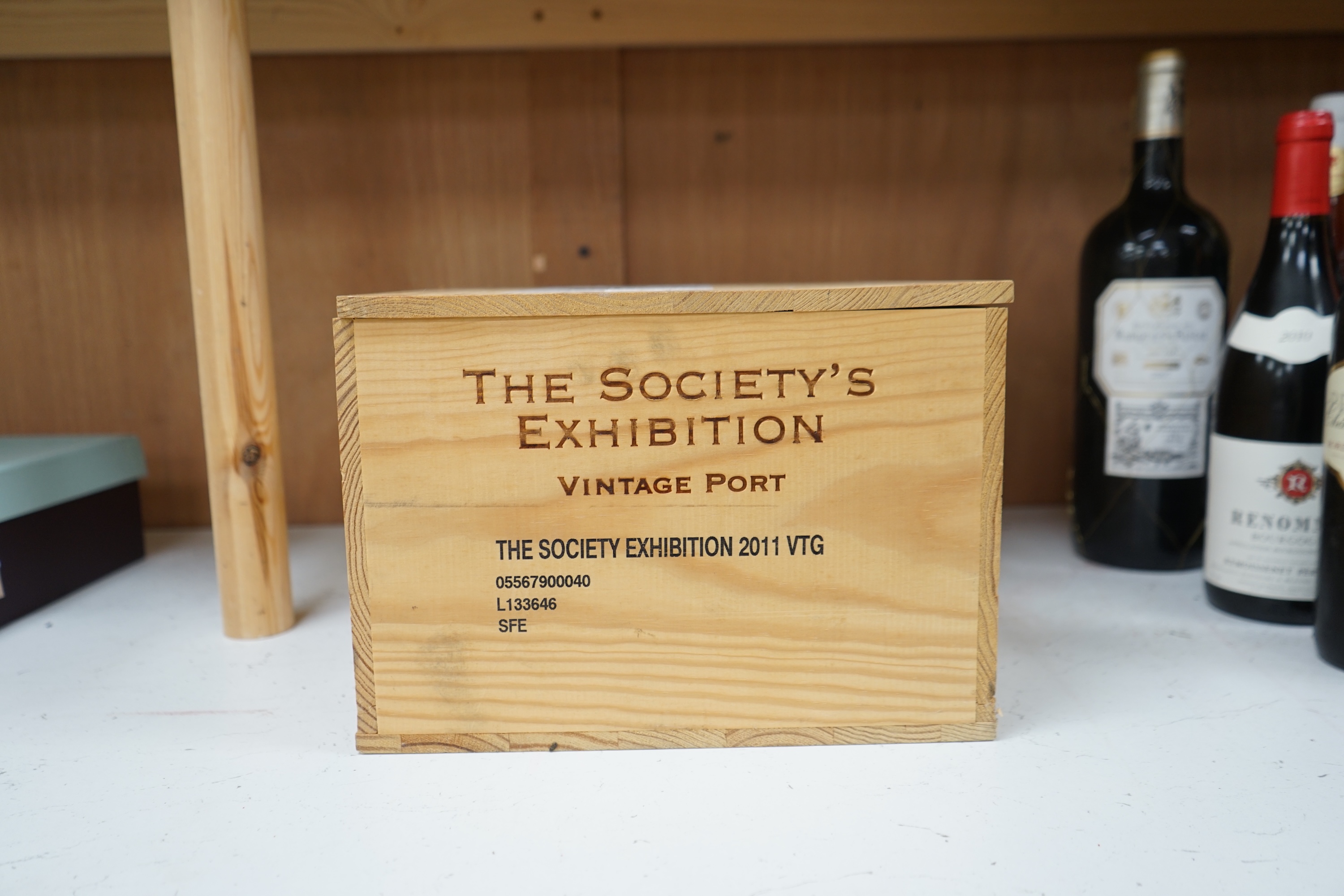 An unopened case of 6 bottles of Symington for the Wine Society Exhibition 2011 Vintage Port. Condition - good, storage history unknown